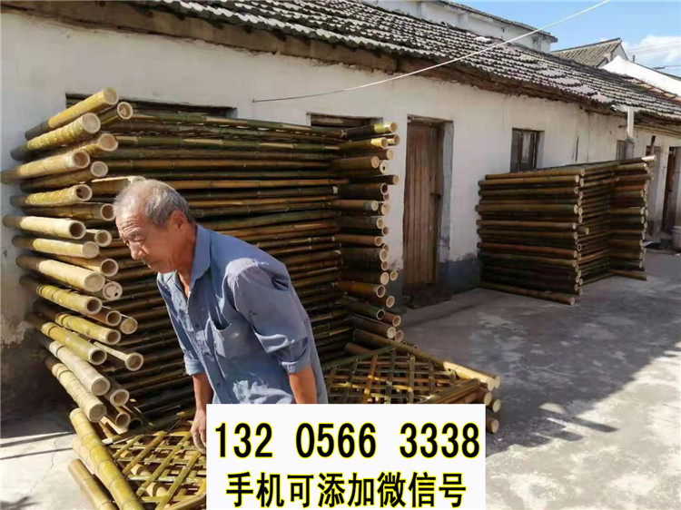 重庆忠县围墙竹片定制花池栏杆竹篱笆竹子护栏