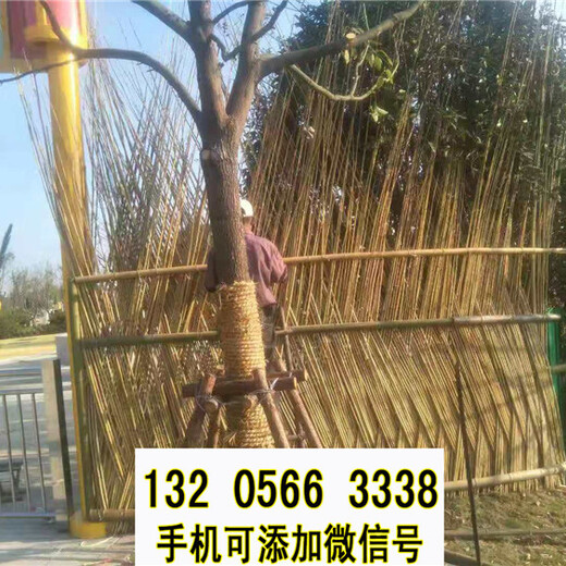 北京密云可伸缩竹篱笆围栏爬藤竹篱笆竹子护栏