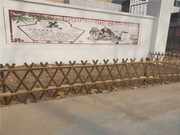 重庆璧山花坛菜园围栏隔离防护栏竹篱笆竹子护栏