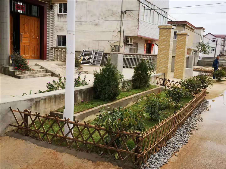 浙江台州室内室外小篱笆PVC庭院护栏竹篱笆竹子护栏