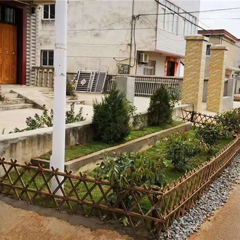 北京密云竹篱笆围墙pvc草坪护栏围栏竹篱笆竹子护栏