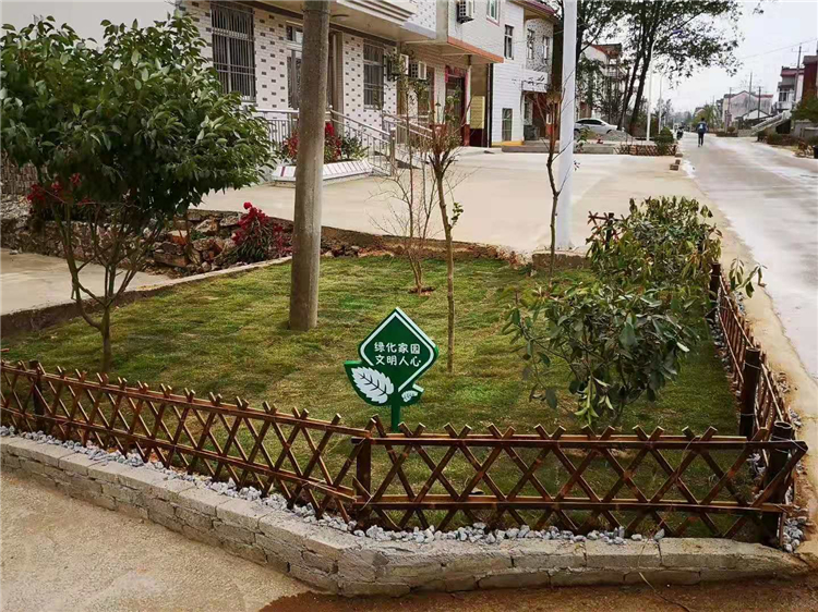 安徽滁州菜园围栏草坪栏杆竹篱笆竹子护栏