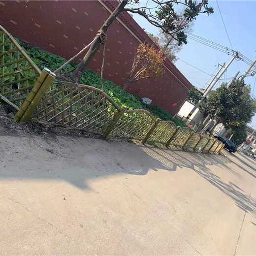 广东惠州竹栅栏围栏pvc交通栏杆竹篱笆竹子护栏
