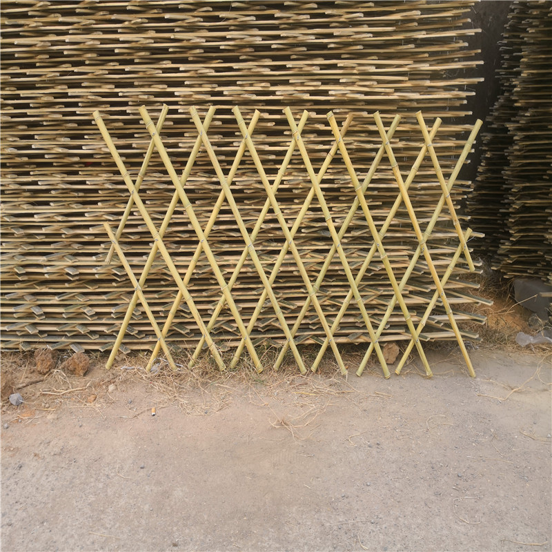 潮州花园隔断装饰实木栅栏竹篱笆竹子护栏