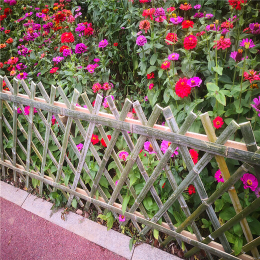 温州伸缩栅栏庭院护栏竹篱笆竹子护栏