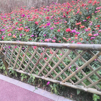 邵阳竹护栏隔断绿化草坪护栏竹篱笆竹子护栏