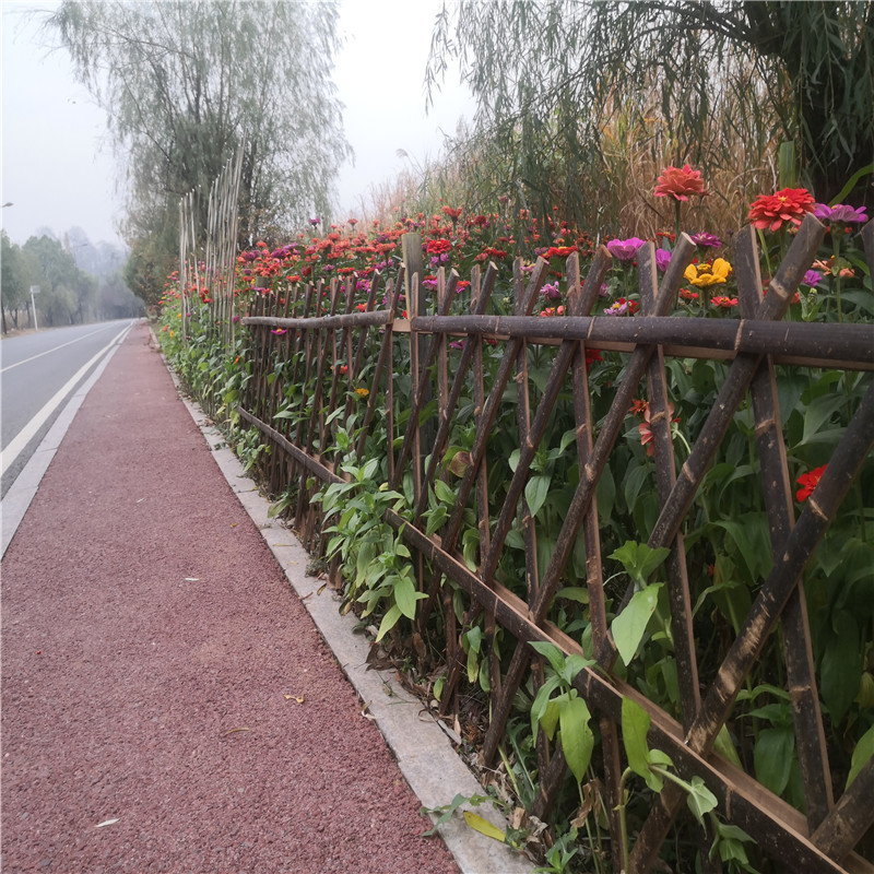 渝北花坛菜园围栏木质护栏竹篱笆竹子护栏