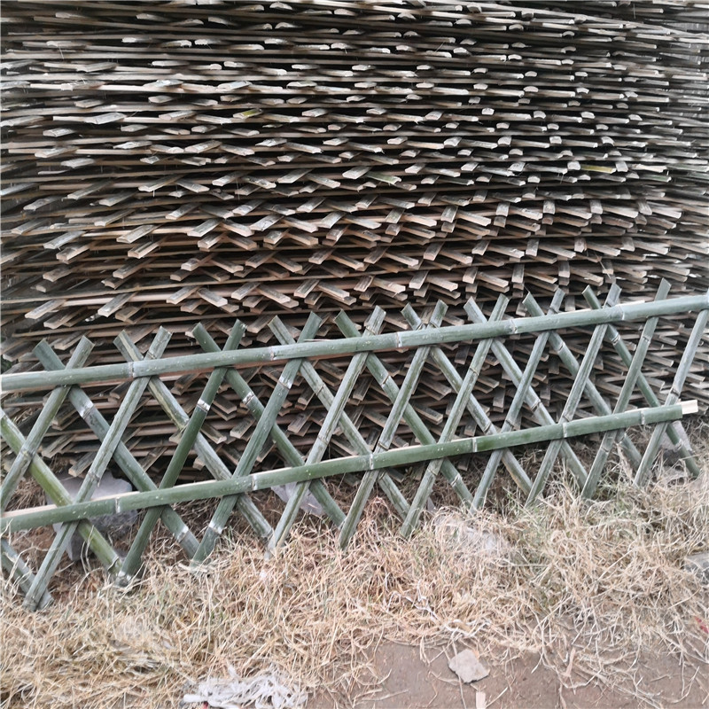 益阳竹围栏碳化木质围栏竹篱笆竹子护栏