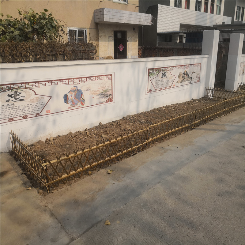 亳州园艺竹栅栏碳化实木护栏竹篱笆竹子护栏