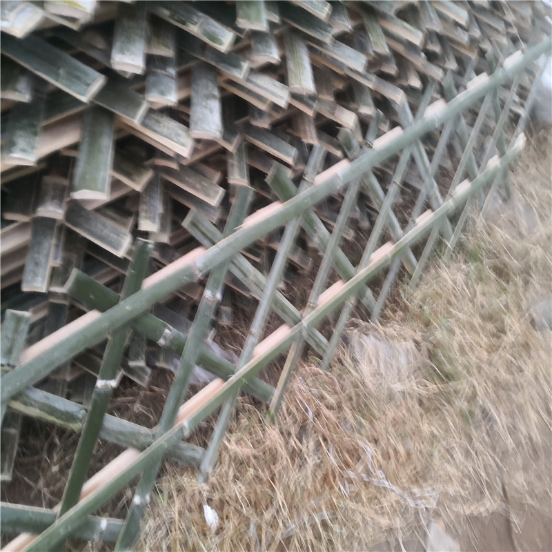 河池竹拉网户外草坪护栏竹篱笆竹子护栏