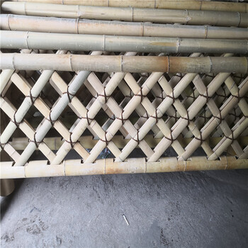 海淀碳化防腐木菜园栏杆竹篱笆竹子护栏
