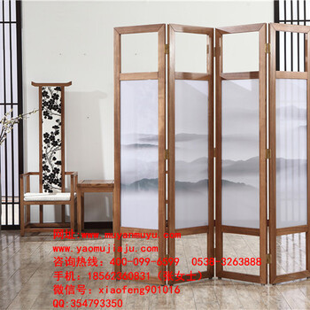 广西木言木语承接各种款式仿古实木屏风制作客厅隔断