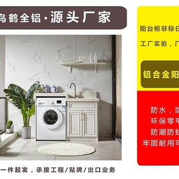 佛山市飛鳥鶴裝飾廠家批發(fā)新款1.3米高低單開開放式置物全鋁陽臺洗衣柜