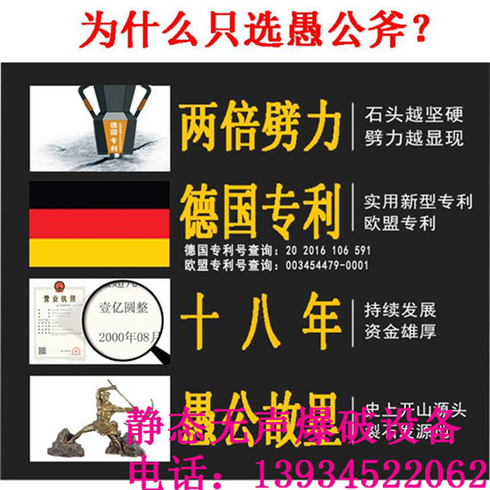 日照市基坑岩石炮锤打不动用裂石机多年技术