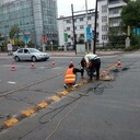 安裝馬路劃線、交通標志牌，反光膜標牌成品，防撞柱，停車定位器