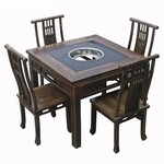 实木火锅桌定做厂家，古典中式火锅台，重庆火锅店桌椅
