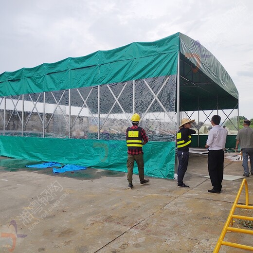 重庆湘粤物流活动式雨棚品质优良,伸缩折叠式雨蓬