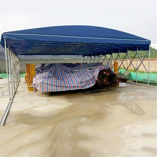 湘粤卸货移动式活动推拉篷,上海热门湘粤物流活动式雨棚款式