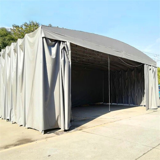 东莞樟木头物流卸货遮阳棚伸缩帆布推拉蓬移动洗车篷创意设计