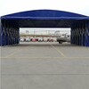 梧州岑溪電動倉儲推拉篷訂做鋼結構移動推拉棚工廠