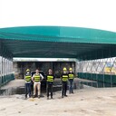 本地安裝伸縮移動(dòng)推拉篷折疊電動(dòng)推拉蓬廣州推拉蓬定制