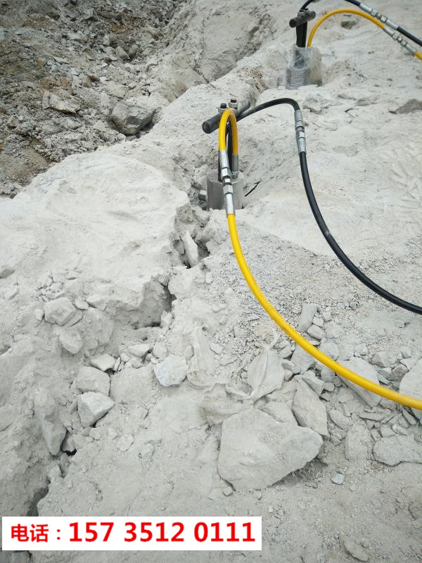 陕西米脂房地产挖地基破碎坚硬石头静态撑石机-取代爆破