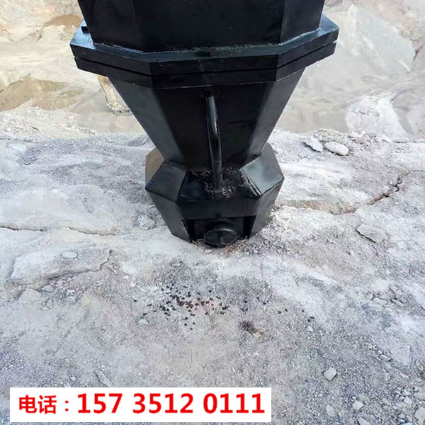 绍兴房建基础破硬石头用什么机器-胀裂石头