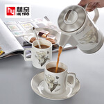 赫窑厂家直销欧式骨瓷咖啡具套装陶瓷下午茶具礼品定制