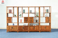 新中式刺猬紫檀4组合书柜-红木家具厂直销-非洲花梨家具-明式家具