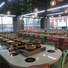 旋转火锅回转火锅转转麻辣烫火锅免费加盟提供火锅回转设备
