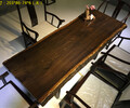 黑檀木家具沙发原木大板茶桌