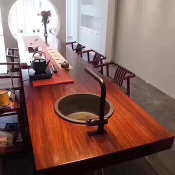 福州黑檀大板桌茶台和巴花大板办公桌