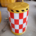 黄色反光防撞桶新料吹塑滚塑防撞塑料桶厂家现货