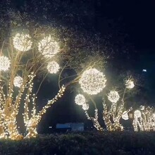 北京户外亮化藤球造型灯树木夜景亮化