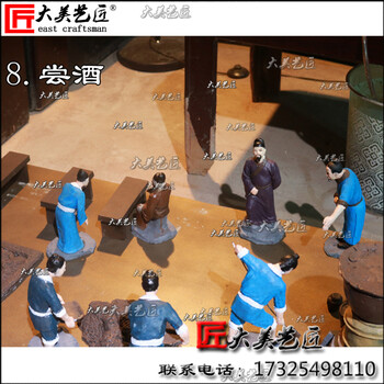 釀酒工人勞動(dòng)雕塑釀酒沙盤雕塑釀酒工藝流程雕塑