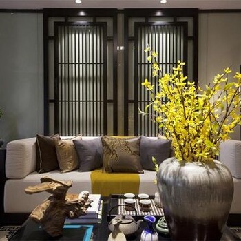 重庆美的家全案装修设计-新中式风格客厅装修体会浓浓的东方韵味