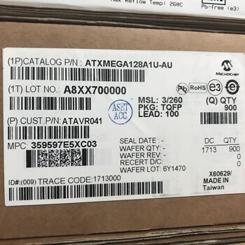 ATXMEGA128A1U-AU存储器全新原装现货