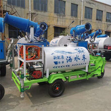施工路面除尘三轮雾炮车小型电动喷雾洒水车图片