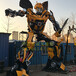 大型户外山东厂家直销6米金属变形金刚大黄蜂模型汽车人铁艺摆件机器人道具