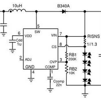 2.5V~30V输入7W驱动能力电流检测，升压白光LED恒流驱动芯片