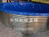 广西不锈钢鱼池设备圆形水箱支架设备1500型养鱼池成型设备厂家