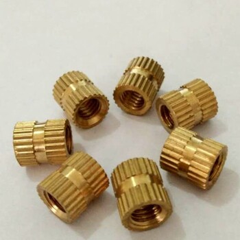 非标螺母厂家铜螺母双通直纹圆螺母套筒类铜嵌件