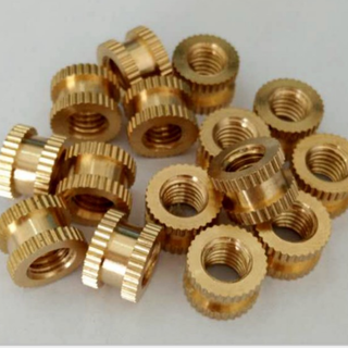 温州紧固件厂家定制铜螺母滚花圆螺母铜嵌件直纹铜螺母图片4
