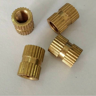 温州紧固件厂家定制铜螺母滚花圆螺母铜嵌件直纹铜螺母图片5