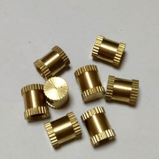 厂家定制铜嵌件铜螺母滚花圆螺母规格可来图来样定制图片5
