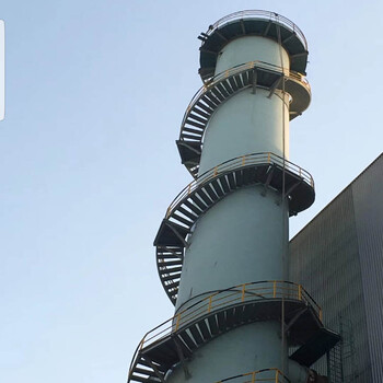 广东烟囱安装旋转梯钢平台施工单位安装烟囱爬梯