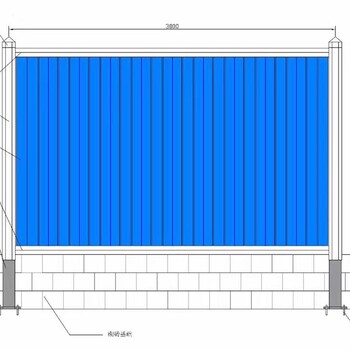 西宁工地施工围挡市政施工围挡彩钢板围挡多少钱一米