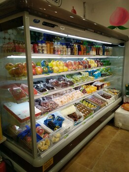 仟曦定制銅管制作水果店水果保鮮柜品牌節(jié)能展示柜