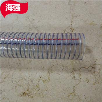 潍坊海强50mm钢丝管无毒无味四季柔软PVC透明钢丝管