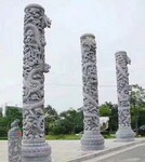 甘肃石雕龙柱厂家，庆阳石雕青石龙柱子专业雕刻生产加工